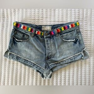 Free People Denim Shorts. Button fly. Five pocket. Size 27. Pristine!